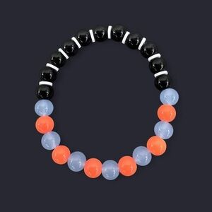 Midnight Surf Glass Bead Bracelet